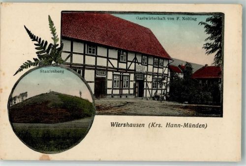34346 W3510 Wiershausen , Kr Hann Münden Foto AK Gasthaus Nolting Staufenberg