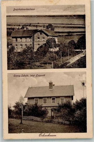 Ochsenhausen 1920 Ev. Schule jetzt Lazarett Bezirkskrankenhaus