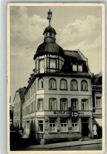 97769 W8788 Bad Brückenau Foto AK Gasthaus zum Schwan