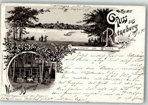 Ratzeburg 1895 Verläufer Druck um 1890 Gasthaus Waldesruh