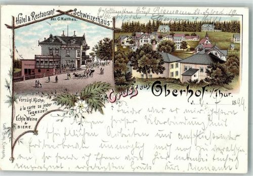 Oberhof 1899 Hotel-Gasthaus Schweizerhaus
