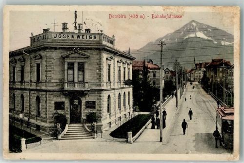Dornbirn 1912 Bahnhofstrasse