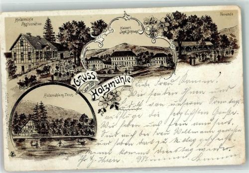 Springe 1900 Holzmühle Holzmühlen-Teich Gasthaus Holzmühle Kaiserl. Jagdschloß
