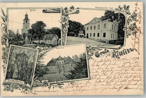 Kittlitz 1899 Horkenturm Gasthaus Sächsischer Hof Schloß
