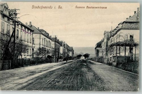 01877 O8500 Bischofswerda 1916 - Äussere Bautzenerstraße Villen