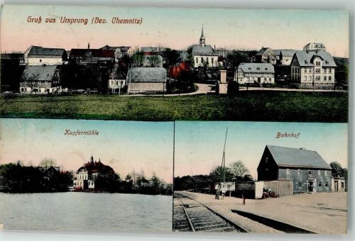 Ursprung 1917 Kupfermühle Bahnhof