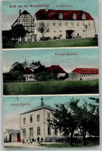 09306 O9291 Naundorf b Rochlitz 1914 - Gasthaus Winterschenke Rittergut Gepülzig Schule