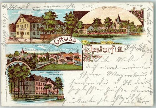 Ebstorf 1899 Kirche Kloster Ackerbauschule Georgs-Anstalt Gasthaus Bockelmann