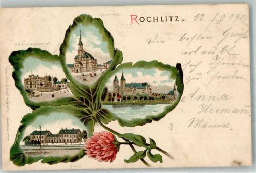Rochlitz 1900 Bahnhof Kgl. Amtshauptmannschaft Kunigundiskirche Schloß