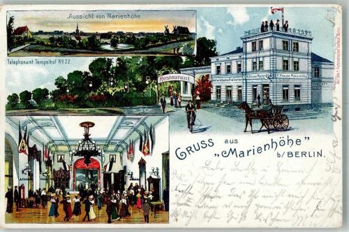 Tempelhof 1899 Gasthaus Marienhöhe Ballsaal