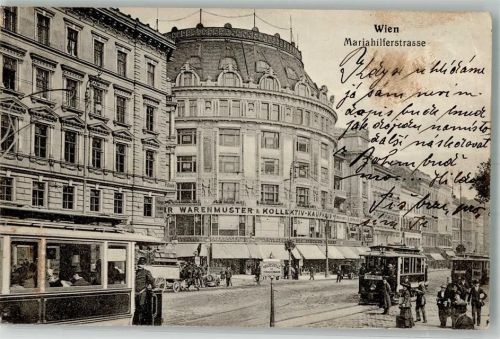 Wien 1914 Mariahilferstraße Straßenbahn Nr. 50