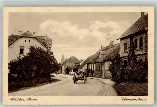 Wöllstein 1926 Eleonorenstrasse Bahnpost Bingen-Worms Zug 1235
