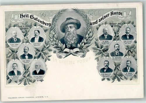 Seine Kunst 1400-1900 Verband Dt. Buchdrucker Gutenberg 1900