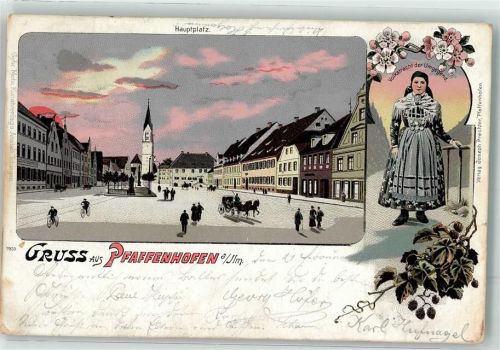 Pfaffenhofen 1900 Volkstracht Umgegend Hauptplatz