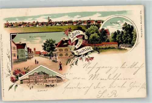 Buchloe 1899 Marktstraße Kellergarten Bahnhof