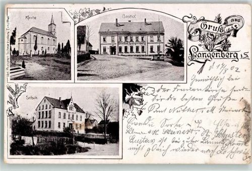 Callenberg 1902 Kirche Schule Gasthaus Langenberg