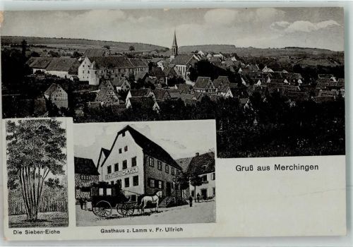 Merchingen Die Sieben-Eiche Gasthaus zum Lamm Postkutsche