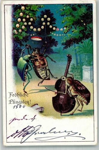 1900 vermenschlicht Pfingsten Tanz Cello