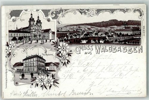 Waldsassen 1899 Kirche Haus Rockstroh