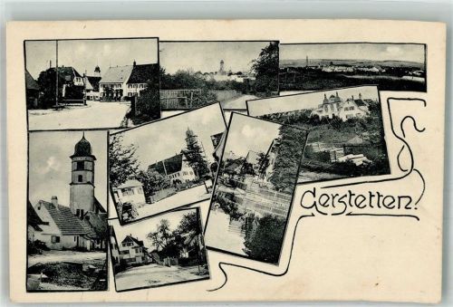 Gerstetten 1914 Mehrbildkarte Dorfstrassen Dorfkirche