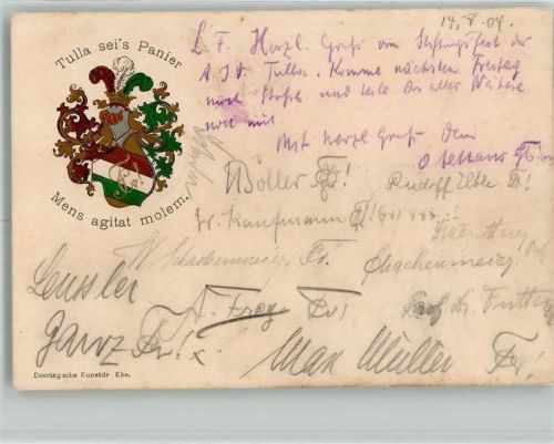W7500 Karlsruhe , Baden Studentenwappen 1904