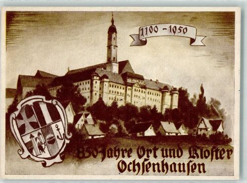 Ochsenhausen 1950 850 Jahrfeier 1950 Kloster Ochsenhausen Wappen