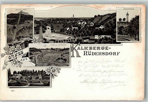 Kalkberge 1900 Die Hohe Halde Der Glockenberg Tiefbau Aussichtsturm