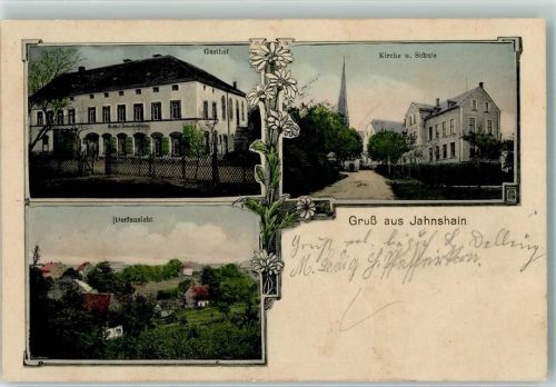 Jahnshain 1917 Kirche Schule Gasthaus