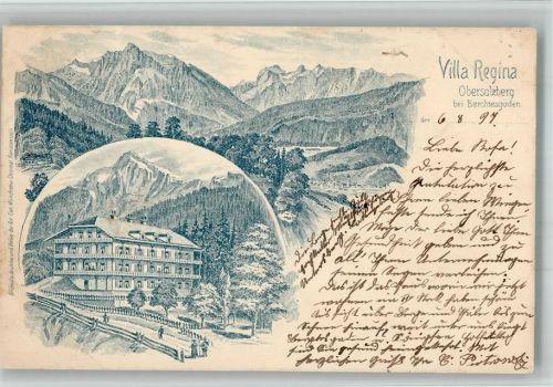 Obersalzberg 1897 Vorläufer Druck um 1890 Villa Regina