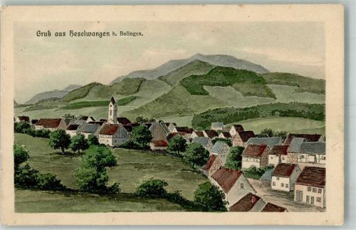 72336 W7460 Heselwangen 1910 Gebrauchsspuren Künstlerkarte Heselwagen