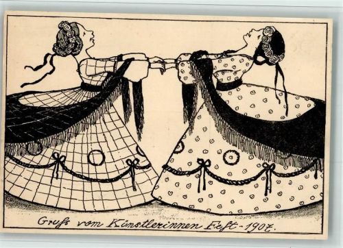 Berlin, unsortiert 1907 Preussner Autograph Künstlerinnenfest