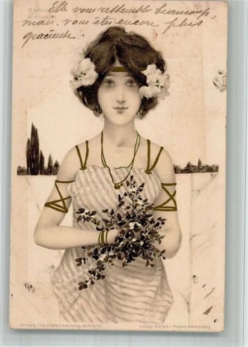 1901 Stroefer Serie 99 VII Jugendstil Greek Girl