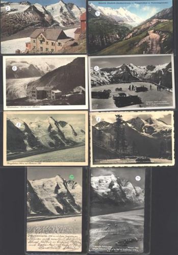 Grossglockner Lot mit 8 AK , Farbpunkte sind auf Hüllen