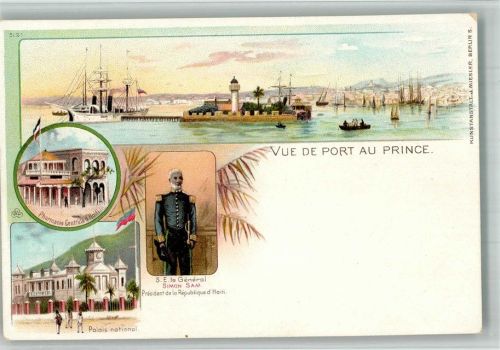 Port-au-Prince Hafen General Simon Sam Präsdient Haiti Apotheke Palais national