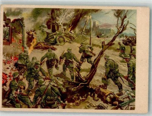 WK II Stürmende Infanterie sign. Mundorff