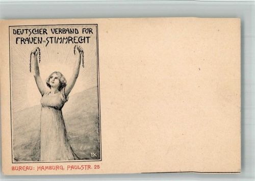 Deutscher Verband für Frauen Stimmrecht Frau sprengt die Katten symbolisch
