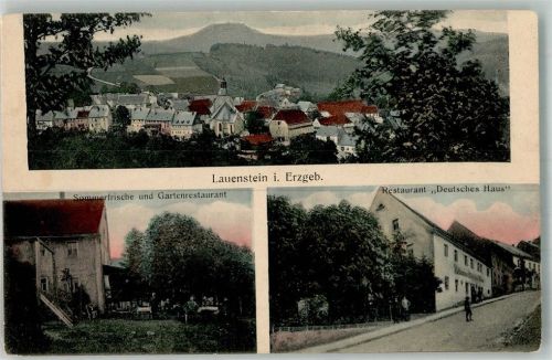 Lauenstein Gasthaus Deutsches Haus Gartenwirtschaft