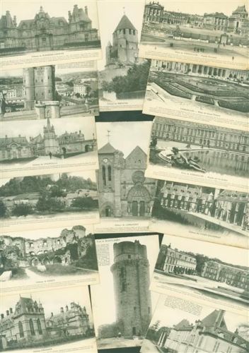 Pierrefonds Lot mit 24 AK Französische Schlösser Burg / Schloss Posten 21 bis 100 AK