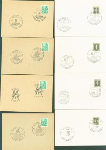 Leipzig Lot mit 13 Karten Sonderstempel
