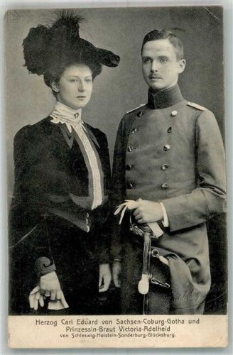 1905 Herzog Carl Eduard von Sachsen Coburg Gotha + Braut