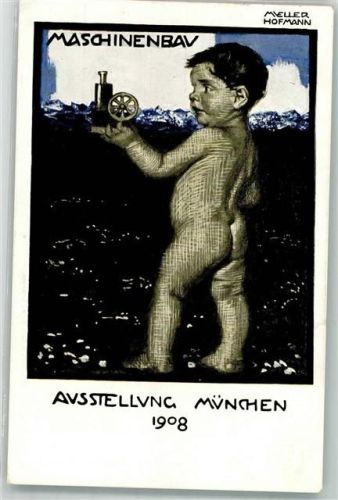 W8000 München sign. Müller-Hofmann Kunstausstellung 1908