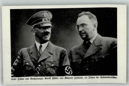 1938 + Konrad Henlein der Führer der Sudetendeutschen
