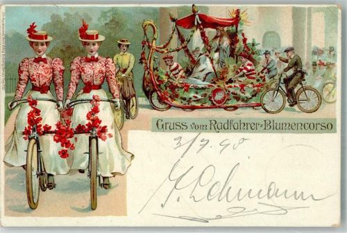 Frankfurt 1898 Gruss aus Blumencorso Ort lt. Stempel