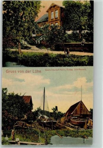 Lühe Gasthaus Sietas Schiffswerft Segelboote