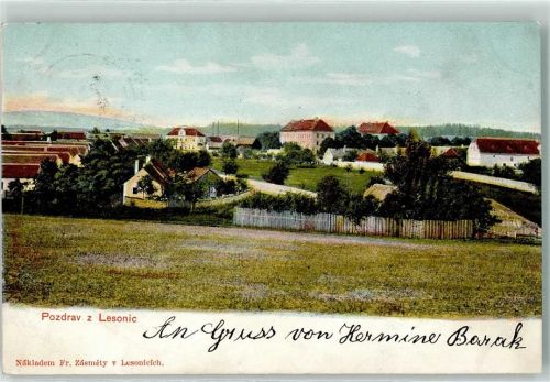 Moravske Budejovice 1904 Pozdrav z Lesonic
