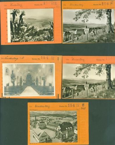 Lindenberg Lot mit 5 AK Musterkarten Original aus Metzarchiv Bestellvorgänge und Auflagenzahlen