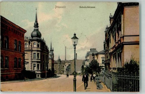 Pößneck 1903 Bahnhofstraße
