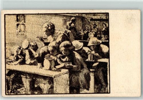 Amerikanische Kinderhilfsaktion sign K. Hayd Künstlerkarte Spende Gebrauchsspuren