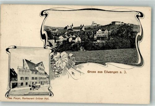 Ellwangen 1915 Gasthaus Grüner Hof Bus