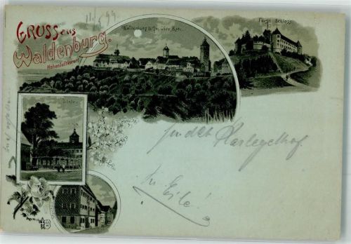 Waldenburg Waldenburg Fürstl. Schloss Dorflinde Verlag Ottmar Zieher-München